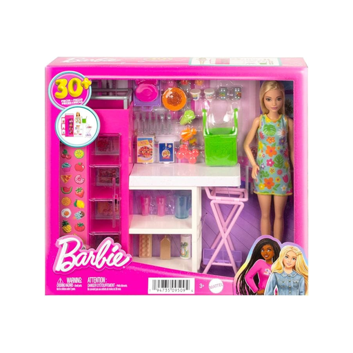 [194735095094] MATTEL BARBIE DESPENSAS DE ENSUEÑO MUÑECA RUBIA CON MUEBLE Y ACCESORIOS DE COMIDA