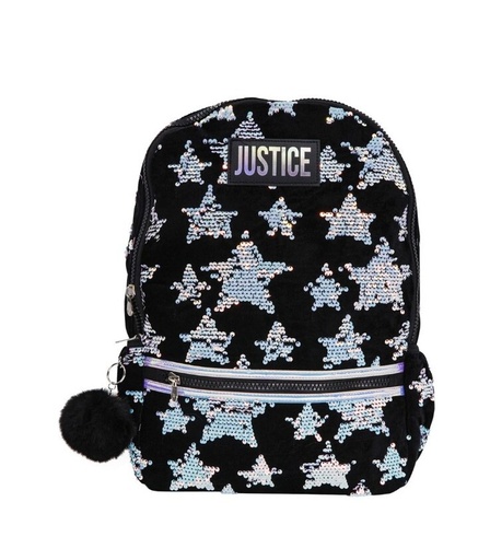 [843340258058] BOLSO NEGRO CON ESTRELLAS DE LENTEJUELAS / JUSTICE