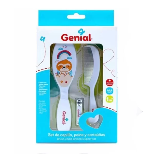 [7453010006020] GENIAL CEPILLO DE BEBE, PEINE Y CORTAUÑAS 