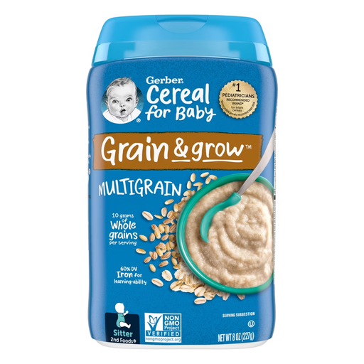 [015000070038] CEREAL FOR BABY GRAIN & GROW GERBER