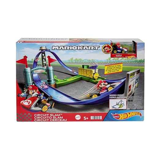 [194735050659] MATTEL HOT WHEELS MARIO KAR SET PISTA CIRCUITO SLAM 
