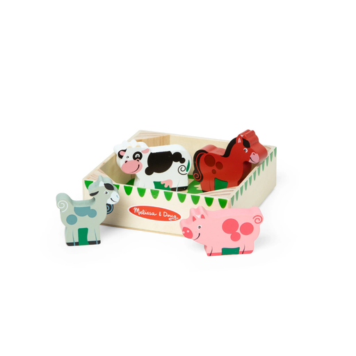[000772502733]  MELISSA & DOUG ANIMALES DE MADERA-GRANJA 