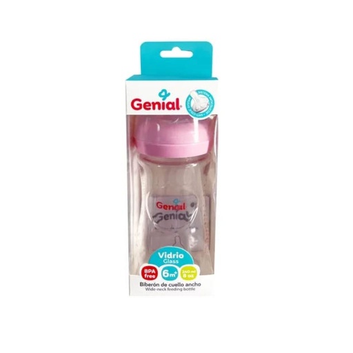 [7453038426138] GENIAL BIBERON DE VIDRIO 4OZ/ 120ML 