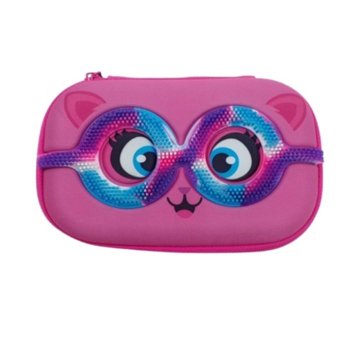 [843362115735] CARTUCHERA CON OJOS ROSADA