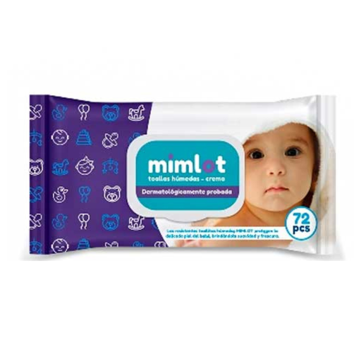 [8684577400443] TOALLITAS HUMEDAS MIMLOT, CREMA 72 PCS