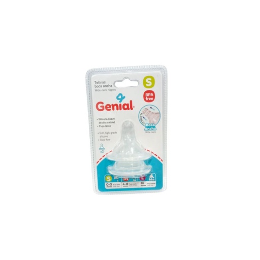 [7450210015036] TETINAS DE SILICONA BOCA ANCHA S GENIAL