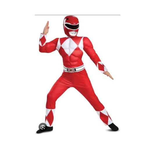 [192995195820] DISFRAZ DE POWER RANGER ROJO IMPORTADO 6-7