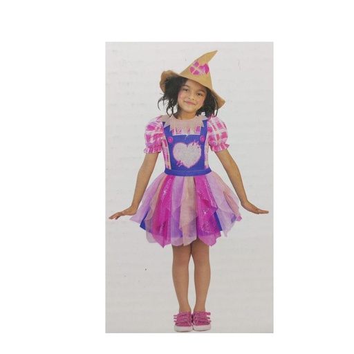 [718762748374] DISFRAZ DE ESPANTA PAJAROS NIÑA TALLA 3T - 4T