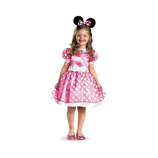 [039897189239] DISFRAZ DE MINNIE ROSADO TALLA 4-6