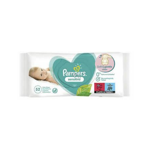 [8001841041391] TOALLITAS HUMEDAS PAMPERS SENSITIVE, 52 PCS