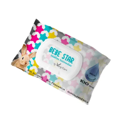 [6971331651206] TOALLITAS HUMEDAS BEBE STAR, 100 UNIDADES