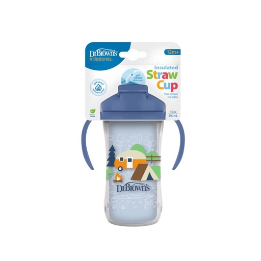 [072239323298] VASO DE BEBÉ DE DOBLE PARED CON PITILLO 300 ML, 12 MESES