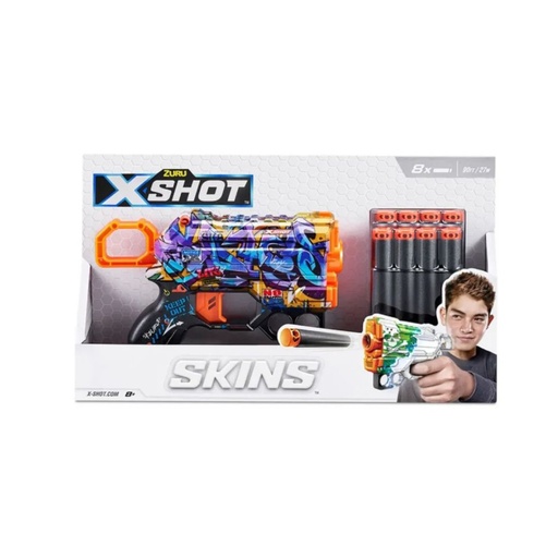 [193052037862] ZURU XSHOT SKIN MENACE 8 DARDOS